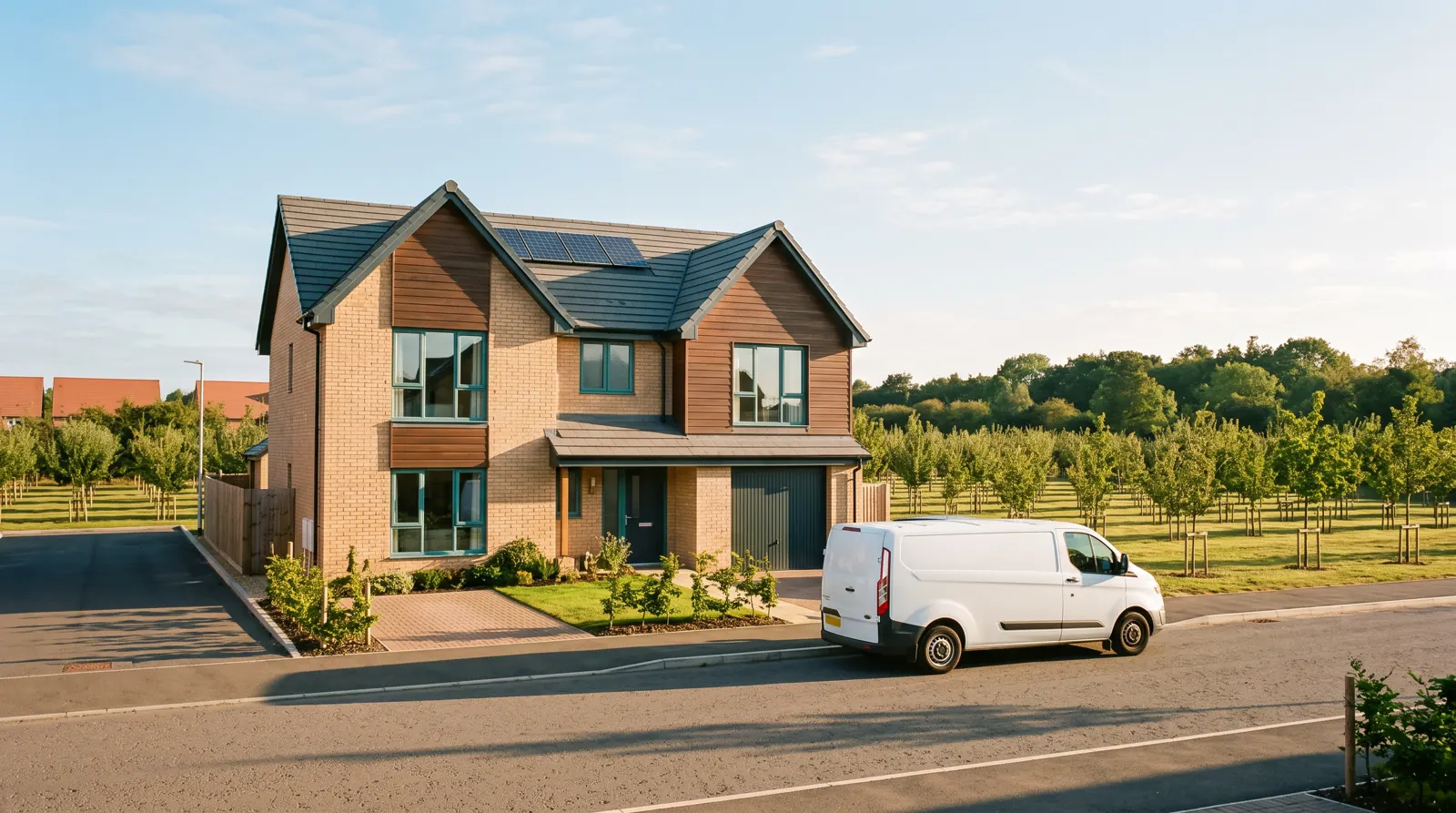 Electrician arriving at a home in Paddock Wood